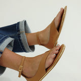 East, West Ankle Strap Sandals - Tan
