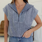 Leading Way Top - Indigo Blue