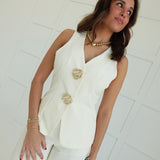 Chantel Vest Set - Ivory