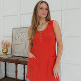 Top Casual Option Dress - Tomato