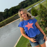 Stars N Stripes Tee - Royal/Red