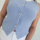 Chauncey Sleeveless Sweater - Blue