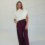 Sibly Trouser Pants - Burgundy