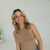 Basic Seamless Tank - Khaki
