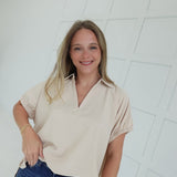 Wanda Collared Blouse - Ecru