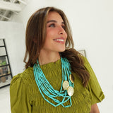 Multi Turq Layered Necklace