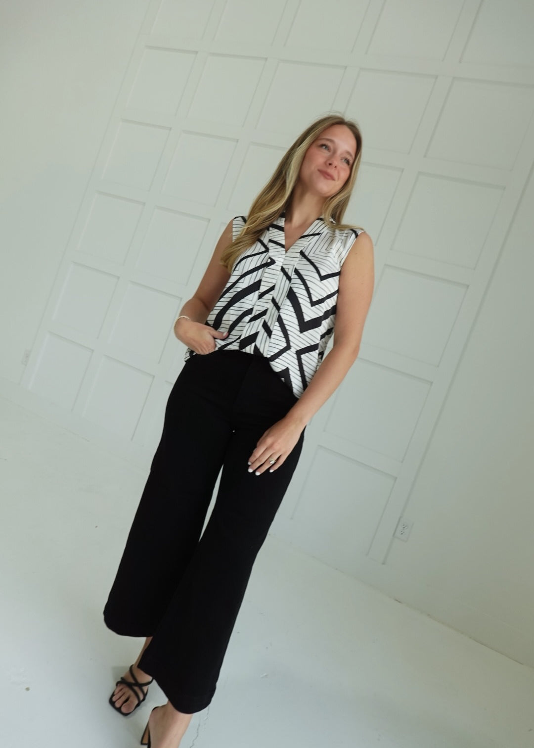 Level Up Geo Print Blouse