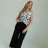 Level Up Geo Print Blouse