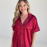 Satina Pajamas - Burgundy