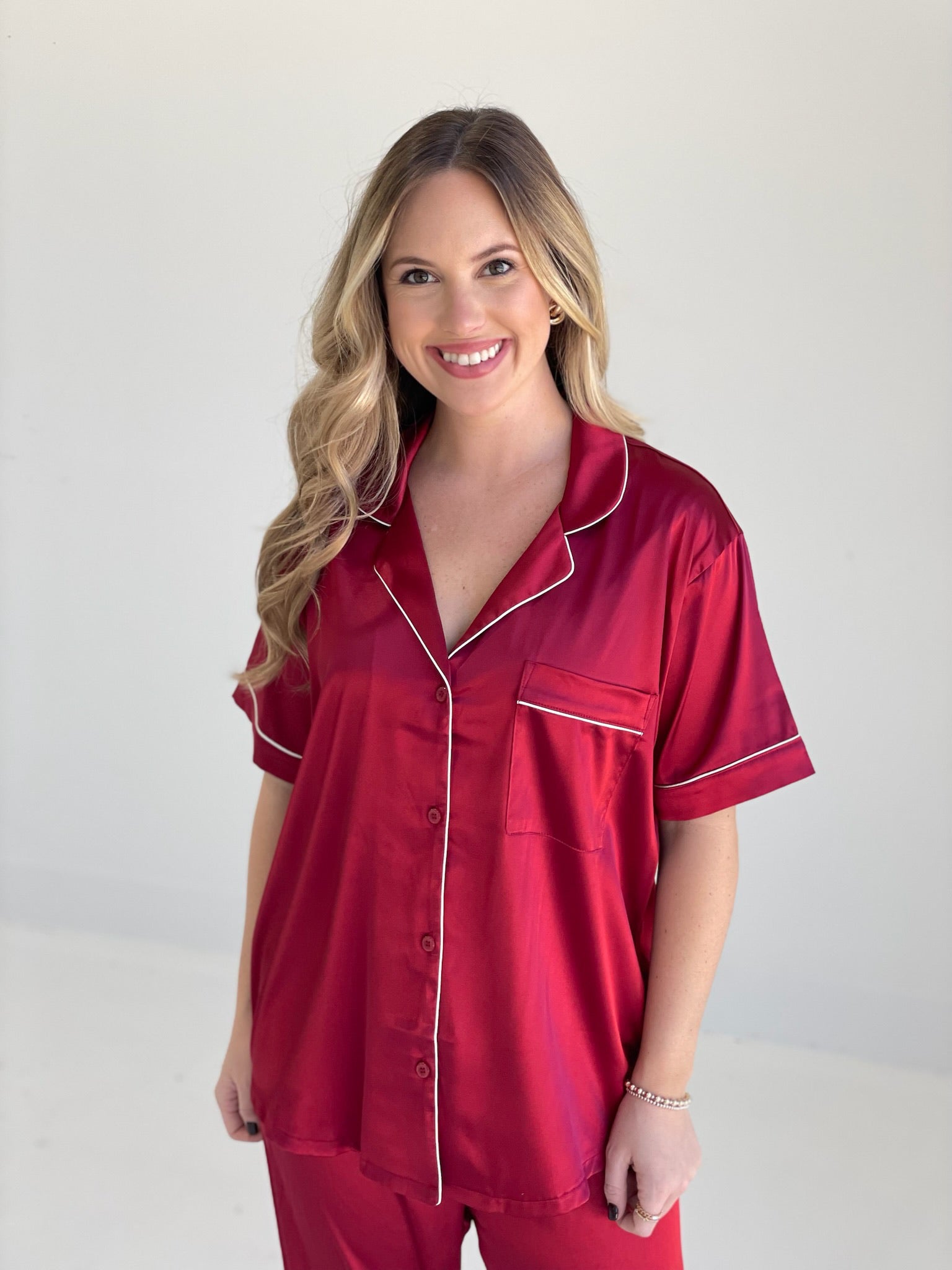 Satina Pajamas - Burgundy