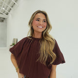 Close Call Blouse - Wine
