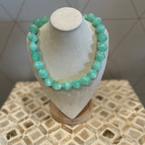 Large Resin Beaded Necklace - Mint