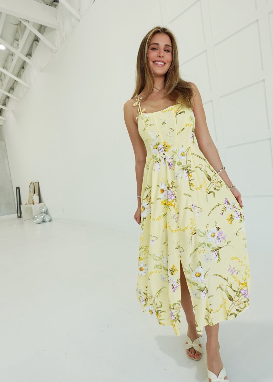 Waverly Midi Dress - Butter