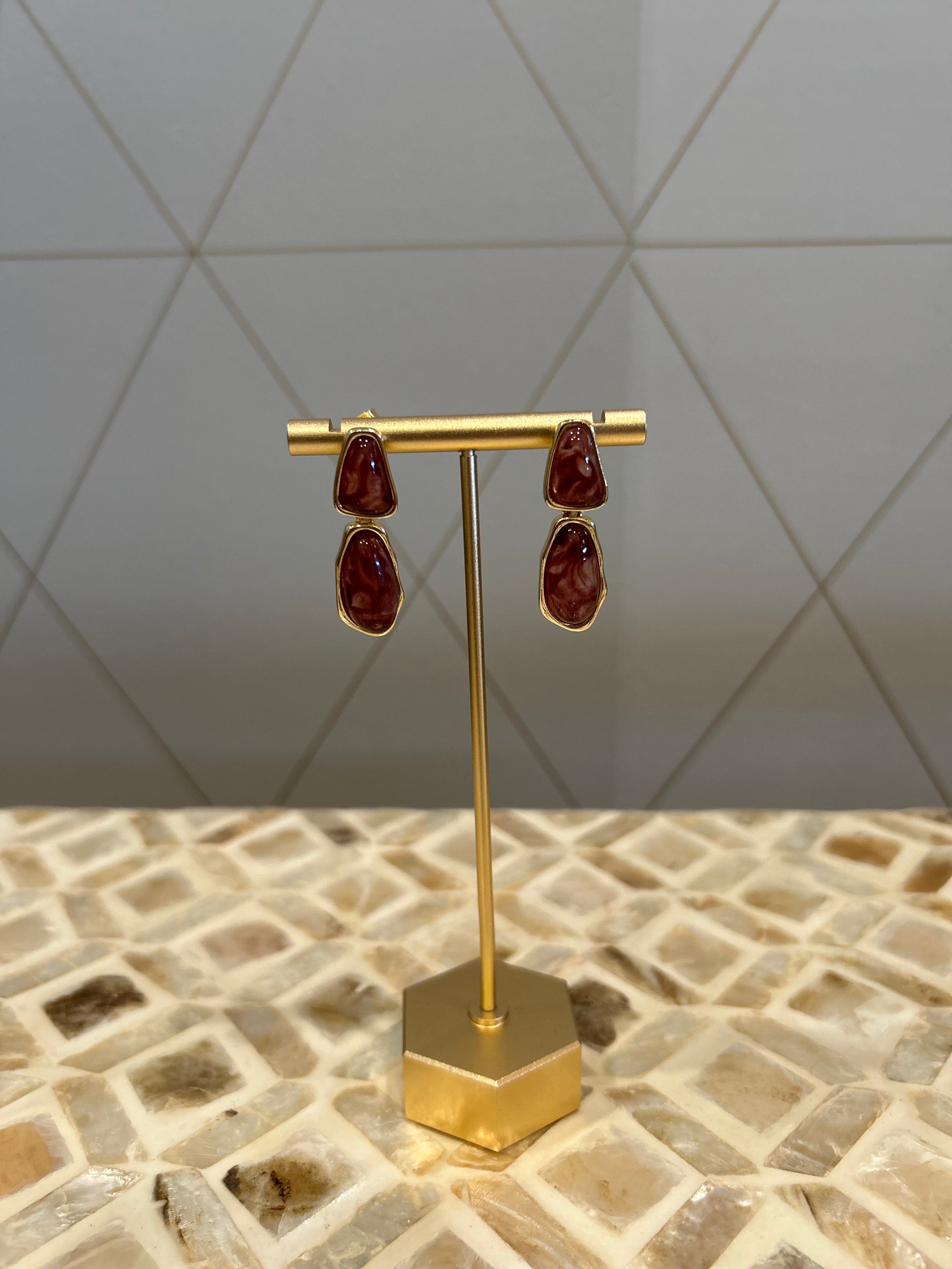 Marbled Drop Earrings