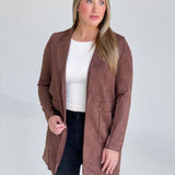 Late Calls Suede Jacket - Brown