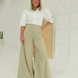 Palazzo Party Pants - Taupe