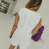 Club Level Romper - Off White