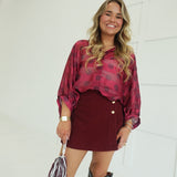 Olden Days Blouse - Burgundy