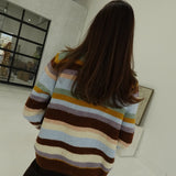 Frenzy Striped Cardigan - Mocha Multi