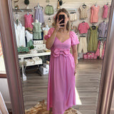 Mistake My Innocence Midi Dress - Pink