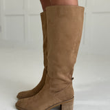 Tessie Tall Suede Boot - Apricot