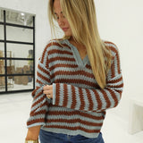Chancey Sweater Top  - L Blue