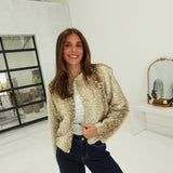 Fonder Fawn Print Jacket - Taupe