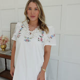 Rosetta Embroidered Dress