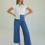 Priscock Polka-Dot Pants - Sky