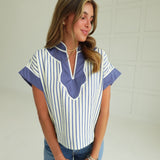 Hemingway Striped Top - Yellow