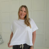 Exposed Seam Tee - White