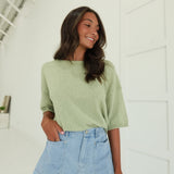 Marge Flare Shorts - Lt Denim