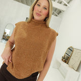 Ronnie Sleeveless Sweater - Caramel