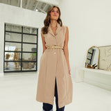 Intuition Blazer Vest - Tan