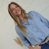 Clocked In Button Down Shirt - Chambray