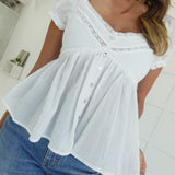 Sierra Babydoll Top - White