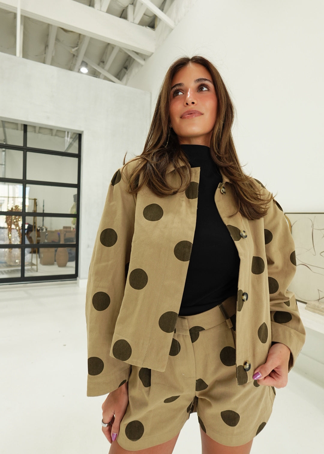 Dot to Dot Jacket - Taupe