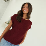 Mayson Knit Top - Burgundy