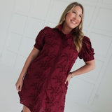 Florence Mini Dress - Burgundy