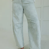 Done Deal Barrel Jeans - Pistachio