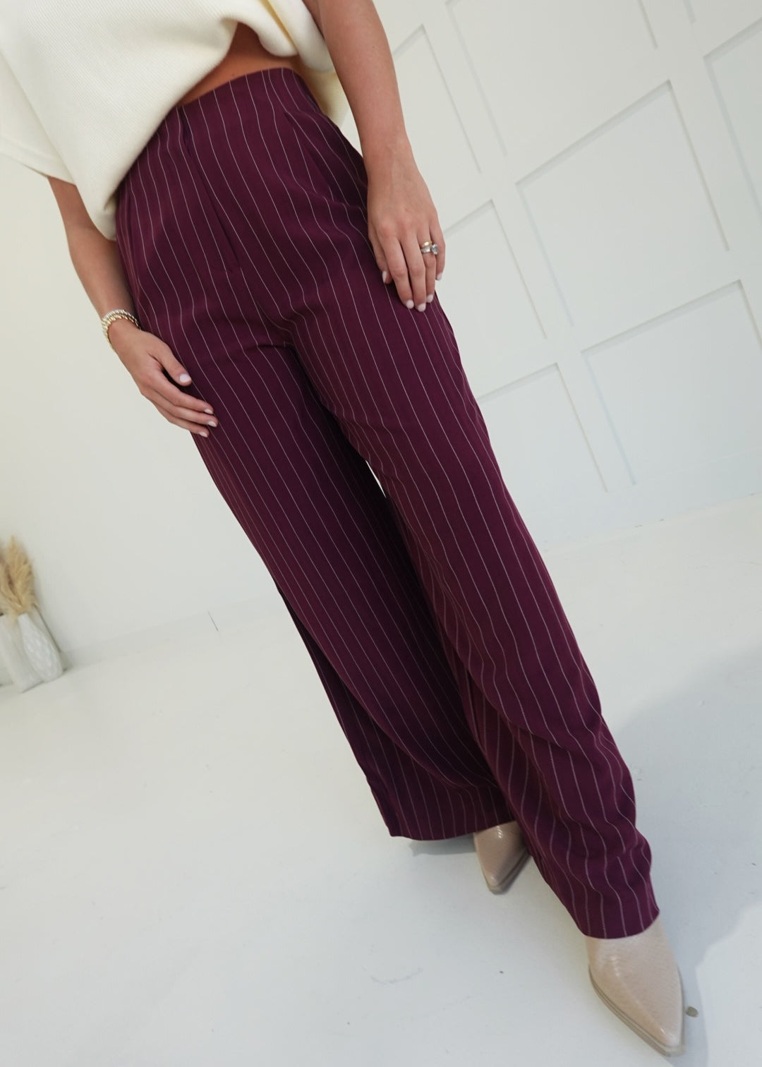 Sibly Trouser Pants - Burgundy