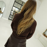 Systematic Sweater Top - Brown