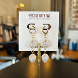 Textured Pearl Drop Earrings