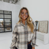 Bonfires Plaid Top - Brown Multi