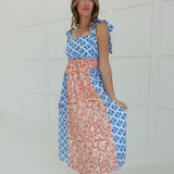 Kaleidoscope Midi Dress - Blue