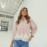 Lois Lace Top - Rust
