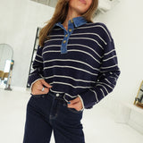 Jacques Sweater Top - Navy