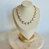 Pearl Disc Link Necklace