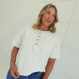 Around We Go Henley Tee
