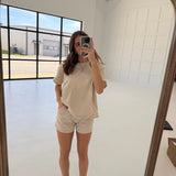 In the Sun Shorts Set - Sand Beige